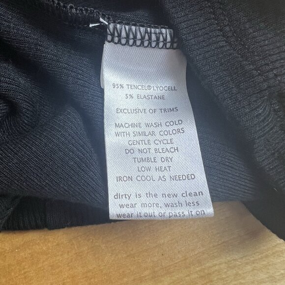 Toad & Co Dress Daisy Rib Sleeveless Tank Black Swing Lyocell Knee Size Medium - Picture 9 of 12